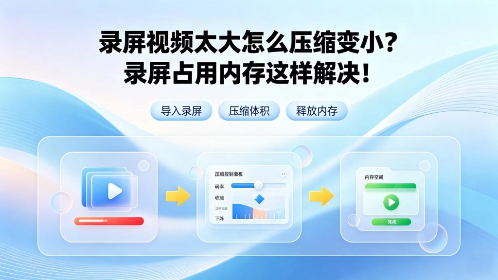 录屏视频太大怎么压缩变小？录屏占用内存这样解决！