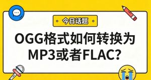 OGG格式如何转换为MP3或者FLAC？3步搞定音频转换，车载、手机都能播！