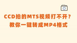 CCD相机拍的MTS视频打不开？教你一键转成通用MP4格式