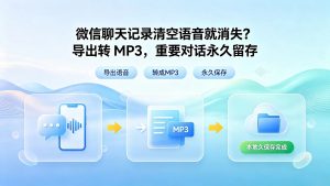 微信聊天记录清空语音就消失？导出转 MP3，重要对话永久留存
