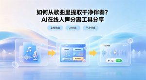 如何从歌曲里提取干净伴奏？AI在线人声分离工具分享，一学就会！