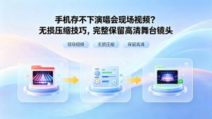 手机存不下演唱会现场视频？无损压缩技巧，完整保留高清舞台镜头
