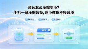 音频怎么压缩变小？手机一键压缩音频，缩小体积不损音质