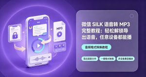 微信SILK语音转MP3完整教程：轻松解锁导出语音，任意设备都能播