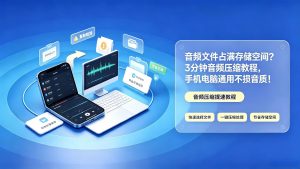 音频文件占满存储空间？3分钟音频压缩教程，手机电脑通用不损音质！