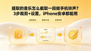 提取的音乐怎么截取一段做手机铃声？3步裁剪+设置，iPhone安卓都能用