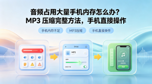 音频占用大量手机内存怎么办？MP3 压缩完整方法，手机直接操作