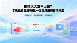 视频太大发不出去？手机免费压缩教程，一键瘦身还保留清晰度