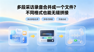 多段采访录音合并成一个文件？不同格式也能无缝拼接