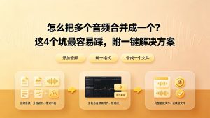 怎么把多个音频合并成一个？这4个坑最容易踩，附一键解决方案