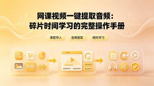 网课视频一键提取音频：碎片时间学习的完整操作手册